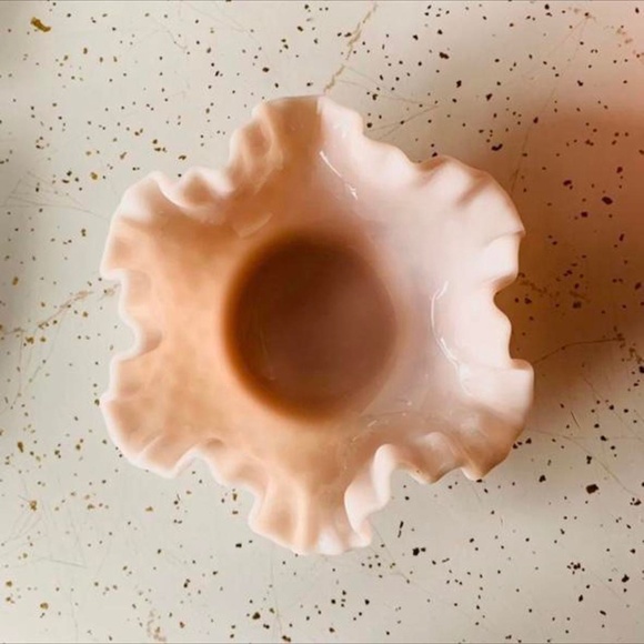 Fenton Other - VINTAGE FENTON DOUBLE CRIMP PASTEL PINK ROSE BON BON